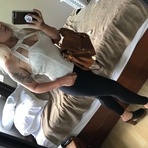 Frederick's of Hollywood lace halter top